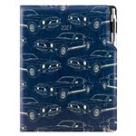 Diár DESIGN denný A4 2027 polský - modrá - Mustang