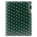 Diár DESIGN denný A4 2027 poľský - zelená - vetvičky