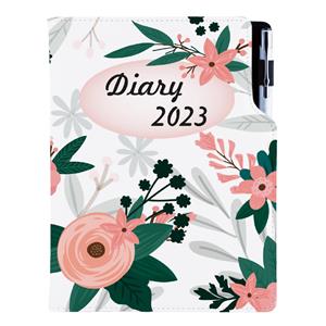 Diár DESIGN denný A5 2023 slovenský - Kvety