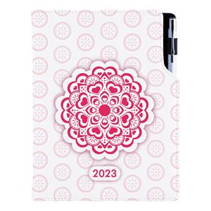 Diár DESIGN denný A5 2023 slovenský - Mandala červený