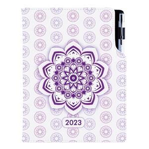 Diár DESIGN denný A5 2023 slovenský - Mandala fialový