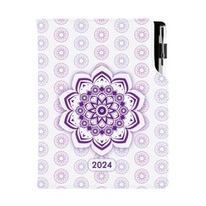 Diár DESIGN denný A5 2024 slovenský - Mandala fialový