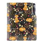 Diár DESIGN denný A5 2027 český - čierna - Líška