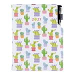 Diár DESIGN denný A5 2027 český - Kaktus