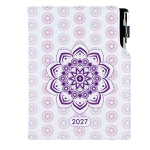 Diár DESIGN denný A5 2027 český - Mandala fialová