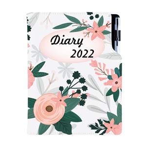 Diár DESIGN denný B6 2022 - Kvety