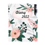 Diár DESIGN denný B6 2022 - Kvety
