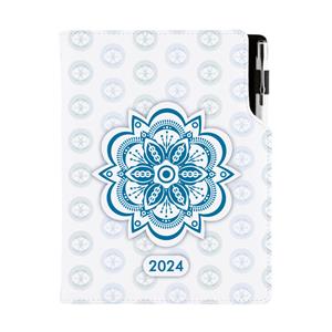 Diár DESIGN denný B6 2024 - Mandala modrý