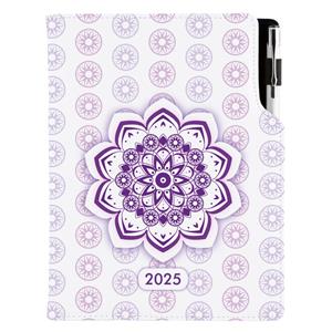 Diár DESIGN denný B6 2025 - Mandala fialový