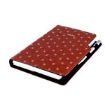 Diár DESIGN denný B6 2026 - hnedá - Biely kvet