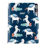 Diár DESIGN denný B6 2027 - modrá - Kone