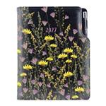 Diár DESIGN denný B6 2027 poľský - čierna - lúka