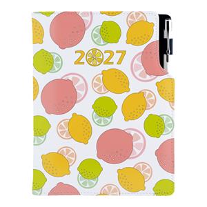 Diár DESIGN denný B6 2027 poľský - Citron