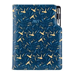 Diár DESIGN denný B6 2027 poľský - modrá - Kaderník