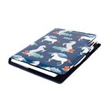 Diár DESIGN denný B6 2027 poľský - modrý - kone