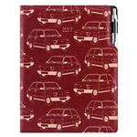 Diár DESIGN týždenný A4 2027 český - bordová - Maluch