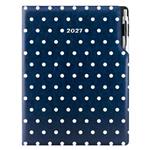 Diár DESIGN týždenný A4 2027 - modrá - Bodky