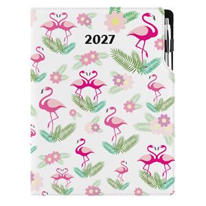 Diár DESIGN týždenný A4 2027 - Plameniak