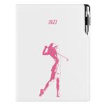 Diár DESIGN týždenný A4 2027 polský - biela - Golf žena