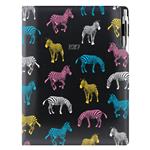 Diár DESIGN týždenný A4 2027 polský - čierna - zebra