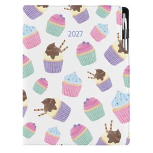 Diár DESIGN týždenný A4 2027 poľský - Cupcake
