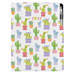 Diár DESIGN týždenný A4 2027 poľský - Kaktus