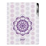 Diár DESIGN týždenný A4 2027 poľský - Mandala fialový