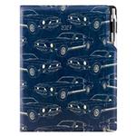 Diár DESIGN týždenný A4 2027 polský - modrá - Mustang