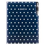 Diár DESIGN týždenný A4 2027 poľský - modrý - bodky
