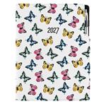 Diár DESIGN týždenný A4 2027 poľský - Motýle farebné