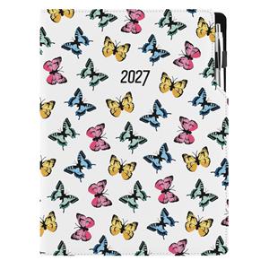 Diár DESIGN týždenný A4 2027 poľský - Motýle farebné