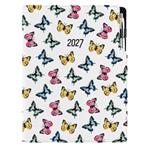 Diár DESIGN týždenný A4 2027 poľský - Motýle farebné