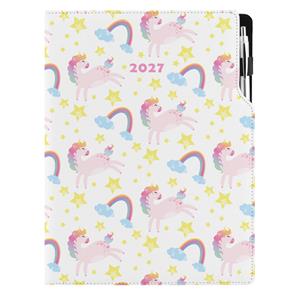 Diár DESIGN týždenný A4 2027 poľský - Unicorn
