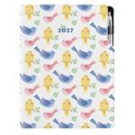 Diár DESIGN týždenný A4 2027 poľský - Vtáky