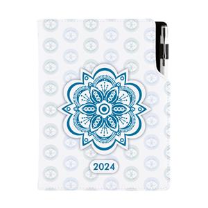 Diár DESIGN týždenný A5 2024 slovenský - Mandala modrý