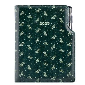 Diár DESIGN týždenný A5 2025 poľský - zelená - vetvičky