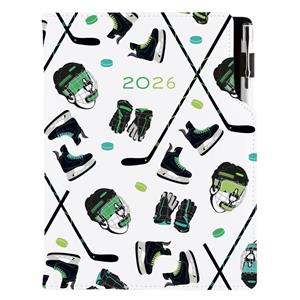 Diár DESIGN týždenný A5 2026 - Hokej