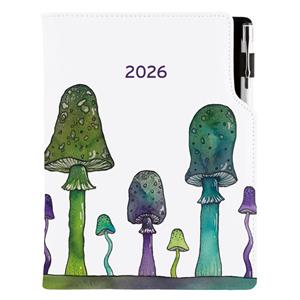 Diár DESIGN týždenný A5 2026 - Huby