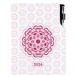 Diár DESIGN týždenný A5 2026 - Mandala červená