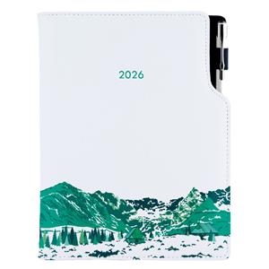 Diár DESIGN týždenný A5 2026 slovenský - biela - hory