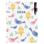 Diár DESIGN týždenný A5 2026 - Vtáky