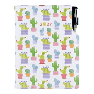 Diár DESIGN týždenný A5 2027 český - Kaktus