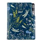 Diár DESIGN týždenný A5 2027 český - modrá - Vážky