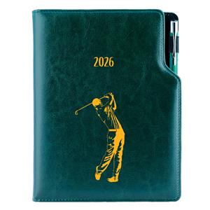 Diár DESIGN týždenný B5 2026 český - zelená - Golf muž