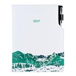 Diár DESIGN týždenný B5 2027 český - biela - hory
