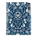 Diár DESIGN týždenný B5 2027 poľský - modrá - Folk