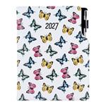 Diár DESIGN týždenný B5 2027 poľský - Motýle farebné