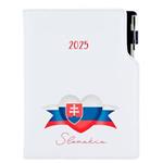 Diár DESIGN týždenný B6 2025 - biela - Slovensko - vlajka