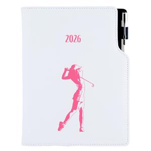Diár DESIGN týždenný B6 2026 český - biela - Golf žena