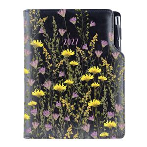Diár DESIGN týždenný B6 2027 - čierna - Lúka